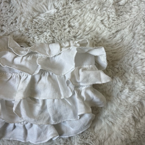 White Ruffled Tube Top - Picture 2 of 4